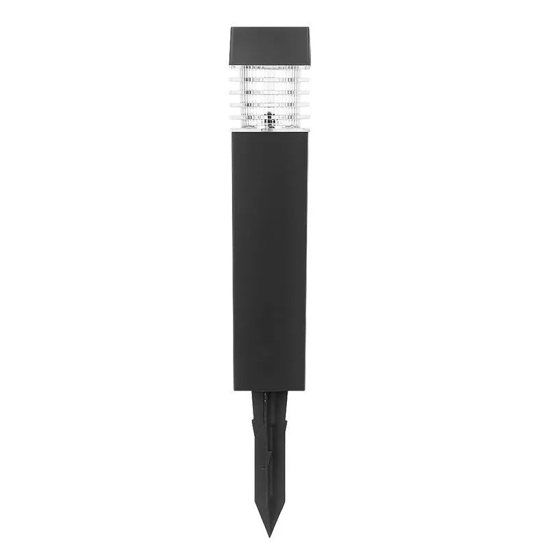 Solar lawn ground lamp with cuboid shape for garden pathway lighting