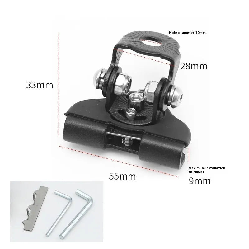 Car hood universal bracket stainless steel rubber clip for LED strip light and tube holder black