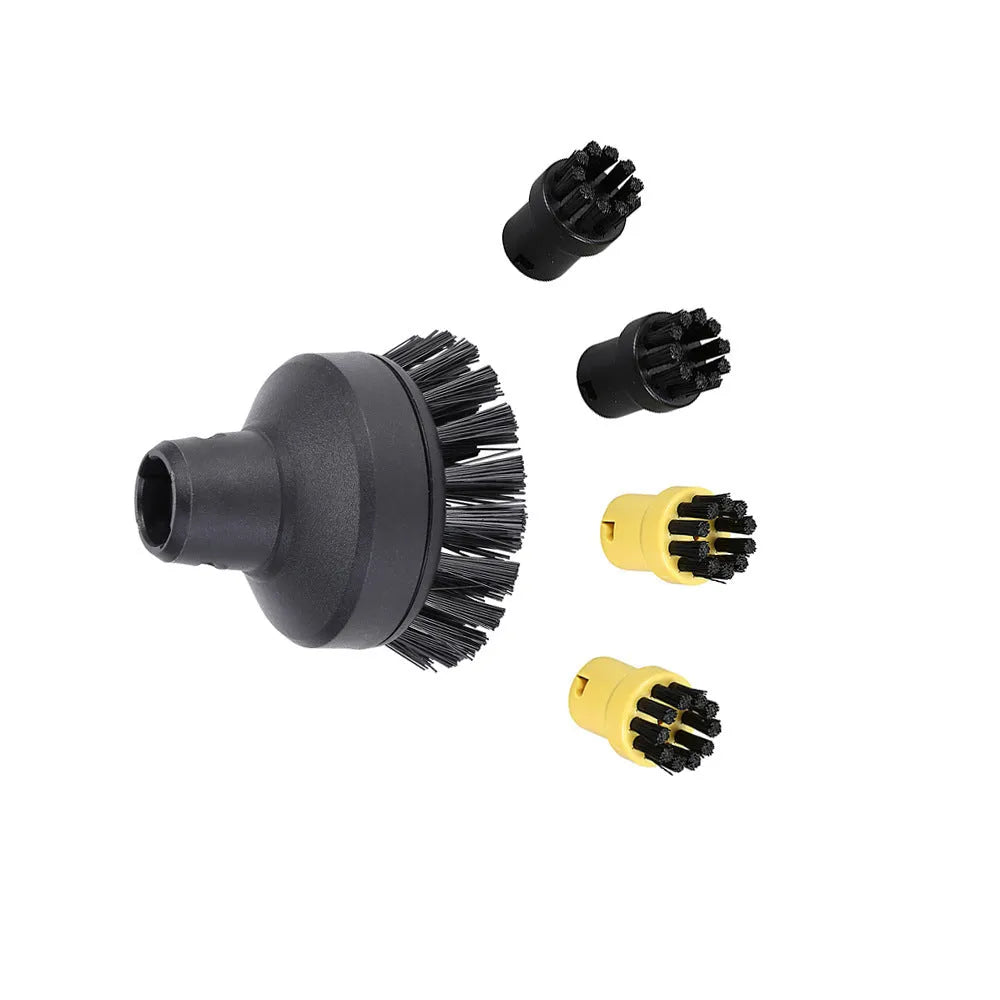 Steam cleaner brush head set with large round brush and colour-coded small brushes for SC1 SC2 SC3 SC4 SC5 CTK10