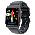 New E530 blood glucose smart watch with 1.91-inch HD touch screen and ECG monitoring on a black wristband