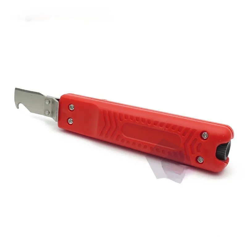 Red engineering plastic hook blade wire stripper cable peeler tool 170mm length