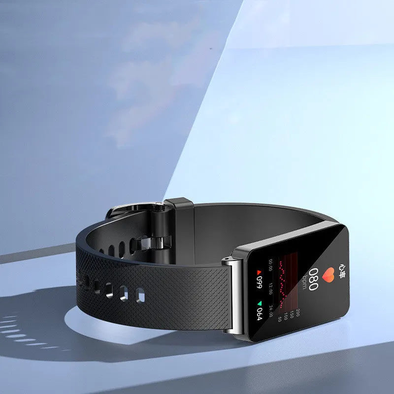 EP08 smart bracelet for blood glucose monitoring with a TPU strap and touchscreen display