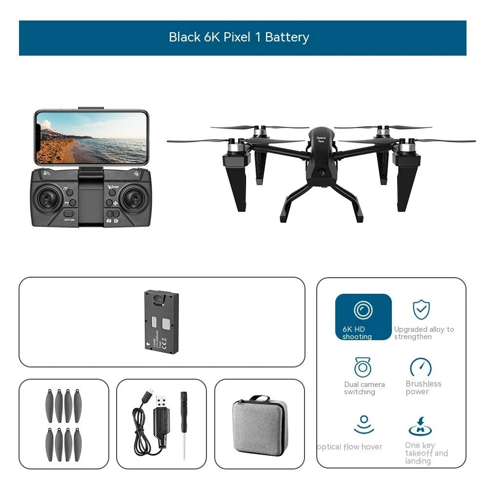 KS66 aluminium alloy UAV drone with optical flow positioning and camera mounted on brushless motor frame