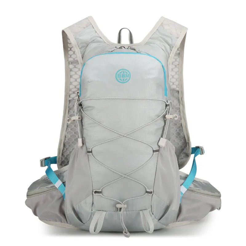 20L lightweught breathable outdoor cycling hiking backpack in black with multiple compartments and chest strap