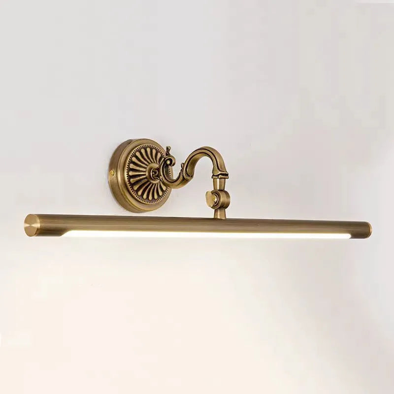 All copper European bathroom mirror front lamp with 12W LED and acrylic anti-fog cover in 750mm size
