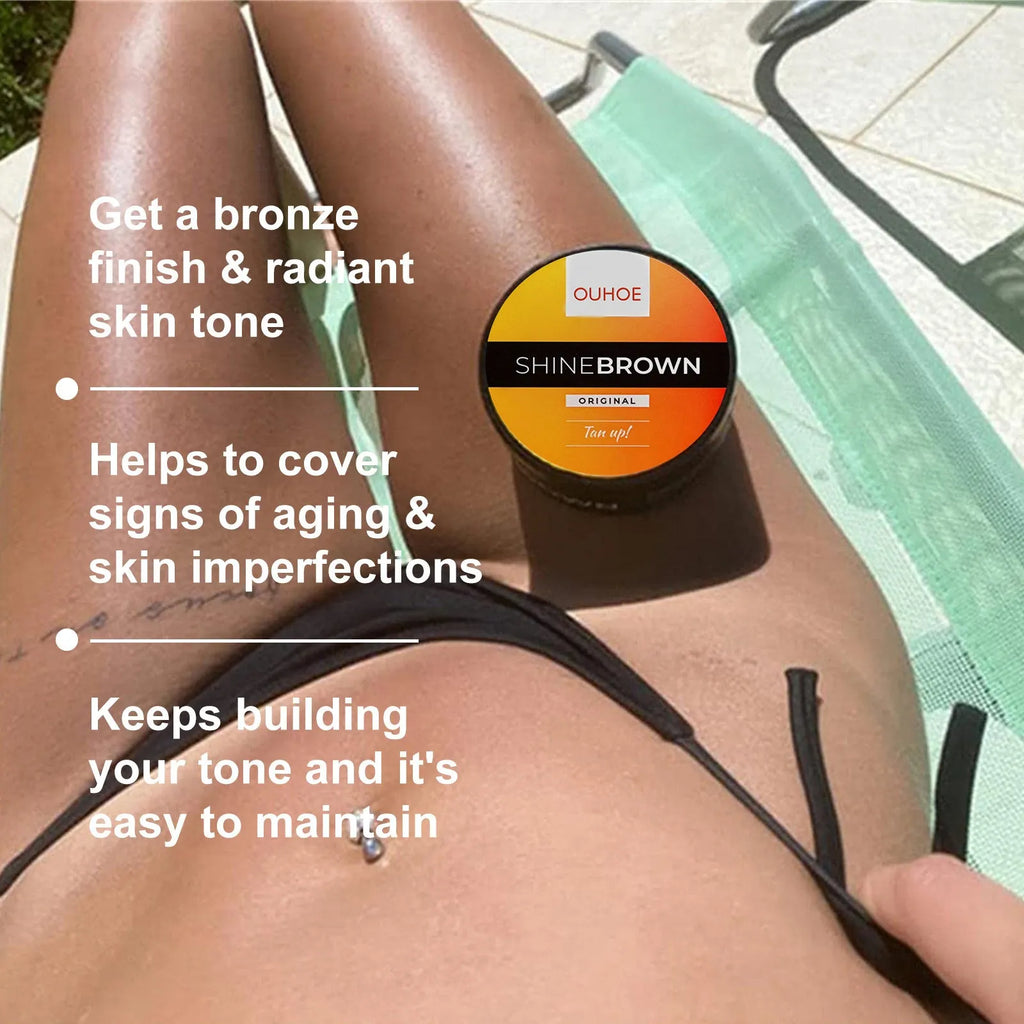 Tanning cream and aloe vera gel combo set for natural deep tan and after-sun repair, 50g and 100g sizes