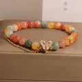 Fu Lu Shou crystal bracelet for women with V-shaped zircon detail in Ins light luxury minority style