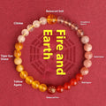 Five Elements natural crystal bracelet with semi-precious stone beads in 6mm to 12mm sizes.