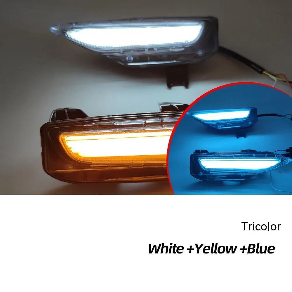 Infiniti Q50 Q70 front bumper LED replacement lamp unit with integrated turn signal, fog and daytime running lights