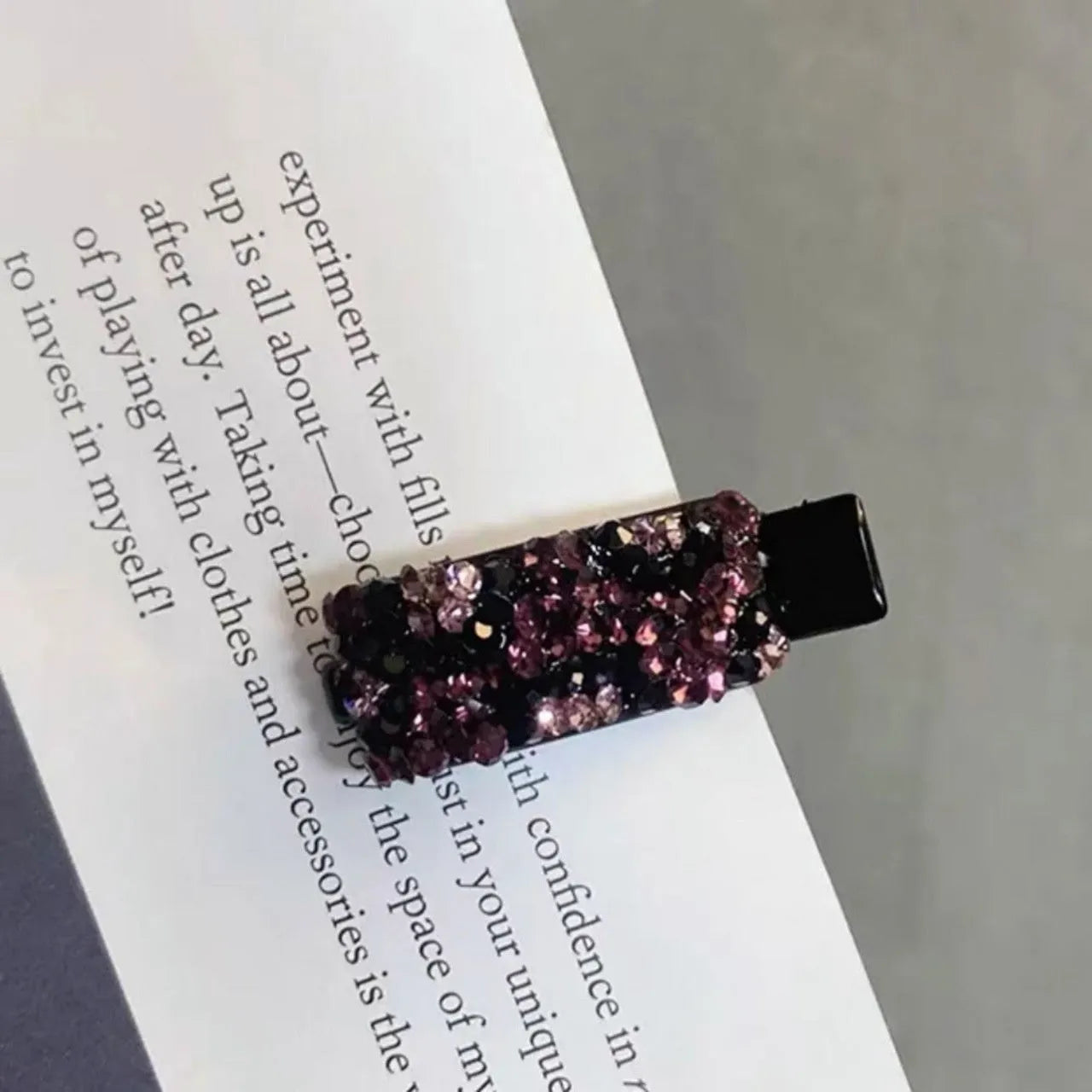 Rhinestone bangs side barrette with imitation pearl on zinc alloy base