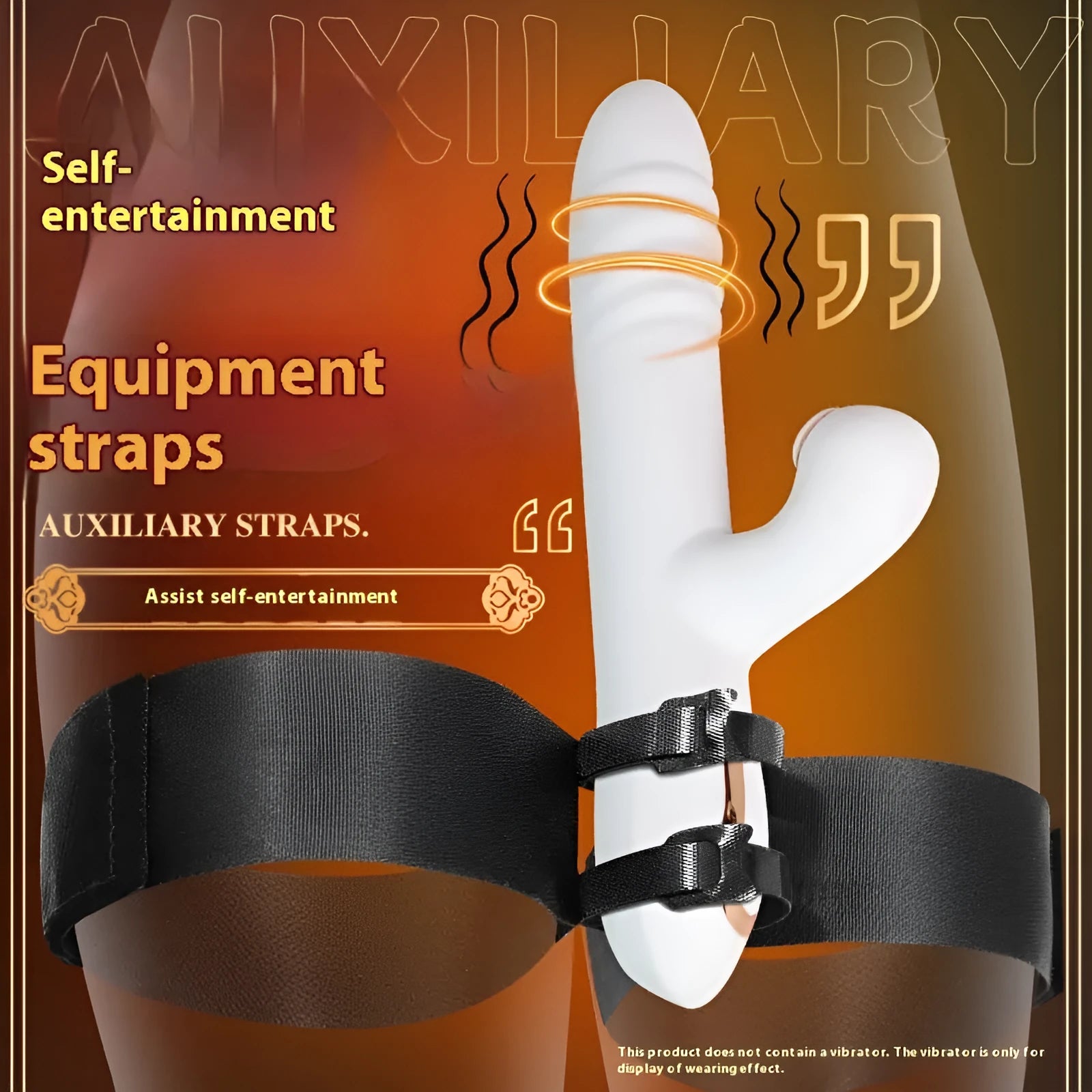 Black knitted adult toy strap for bondage and restraint accessories