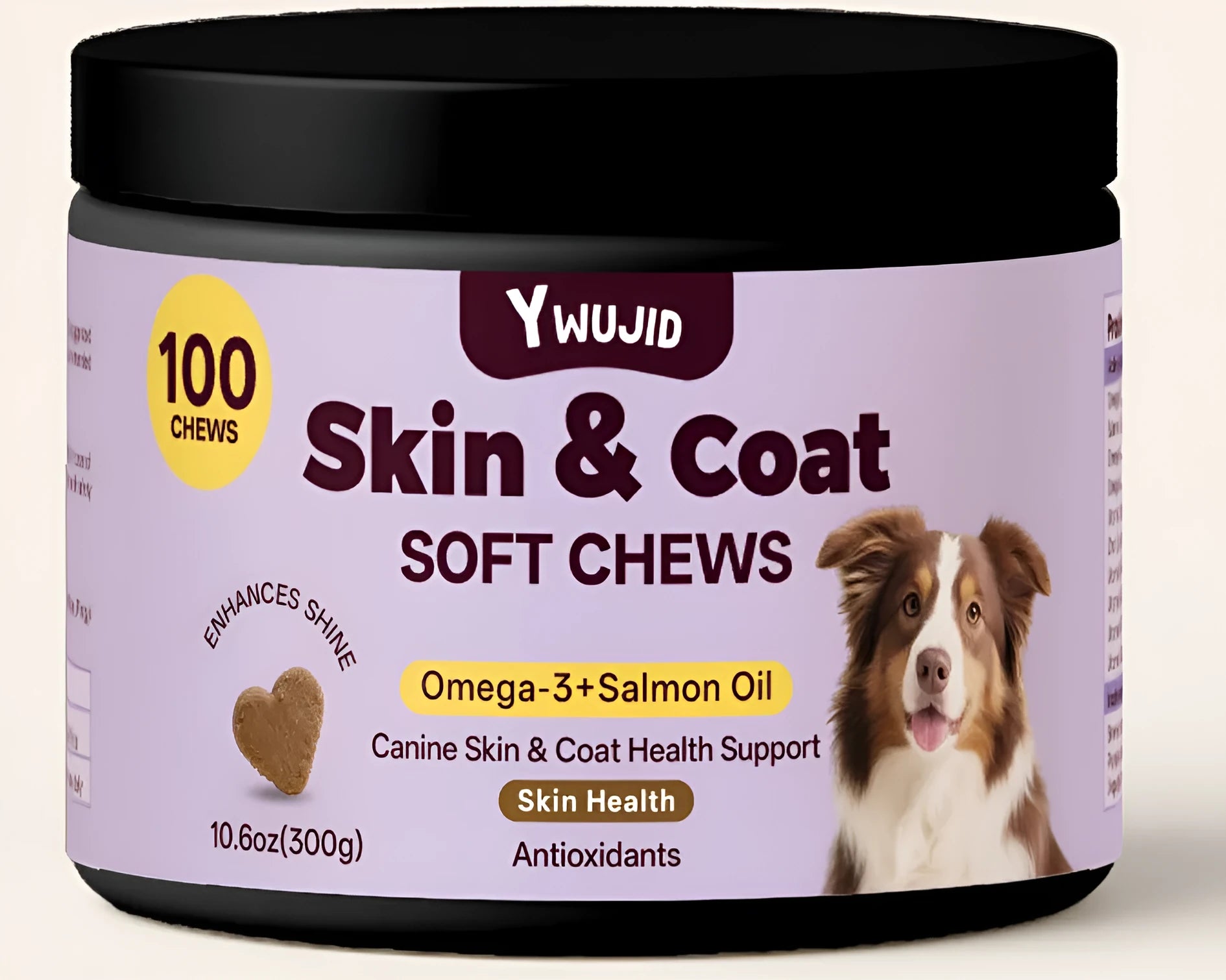 300g can of cat grooming supplement granules for improved fur shine and skin care