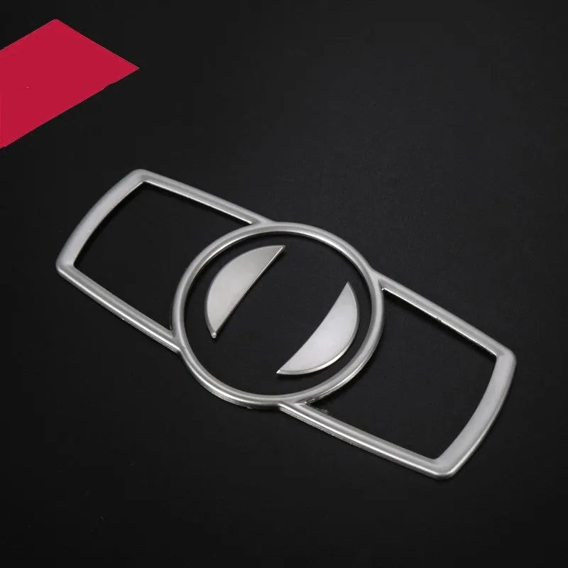 Silver ABS plastic decorative trim for BMW 5 Series headlight switch frame interior sticker
