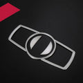Silver ABS plastic decorative trim for BMW 5 Series headlight switch frame interior sticker