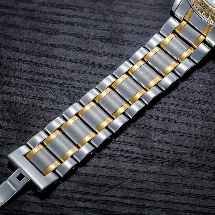 Men's automatic mechanical watch with luminous hands and waterproof design in business style