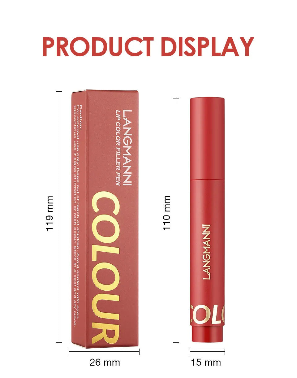 Liquid lip liner waterproof lifting 3ml in three colour styles for defined lip contour