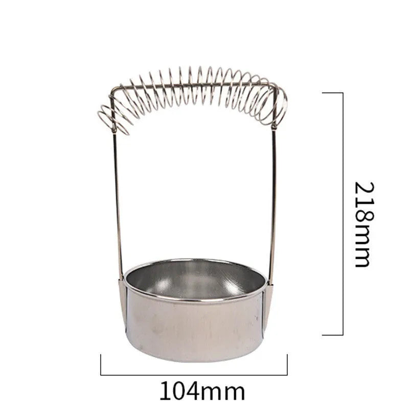 Silver stainless steel oil painting pen washer with brush clamp and leak plug