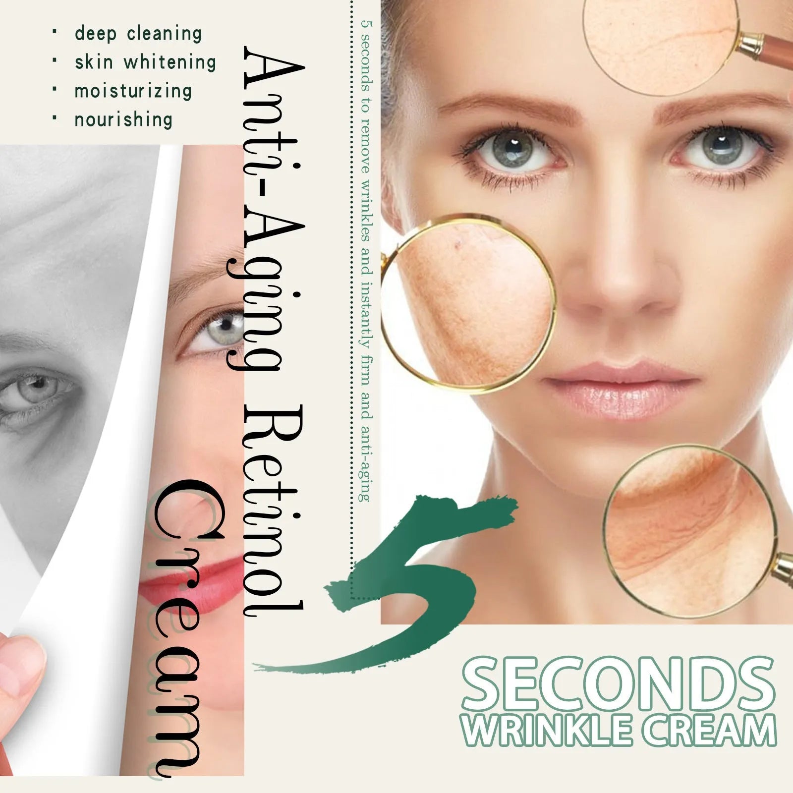 30g container of anti-aging anti-wrinkle hydrating face cream