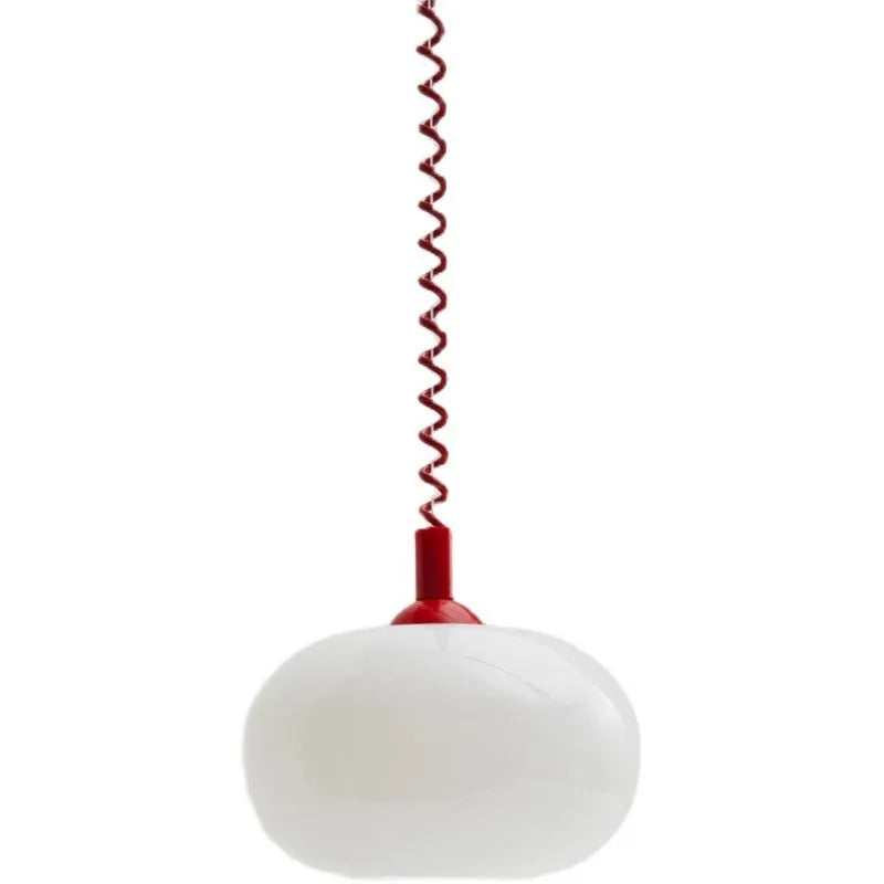 Chinese style glass chandelier D250mm modern simplicity with red flexible wire
