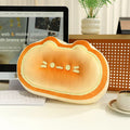 Cheese shape plush pillow 40cm in caramel kitten and strawberry pig designs