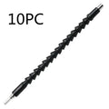 Black flexible cobra drill bit shaft 295mm with hex shank and inner hexagon head