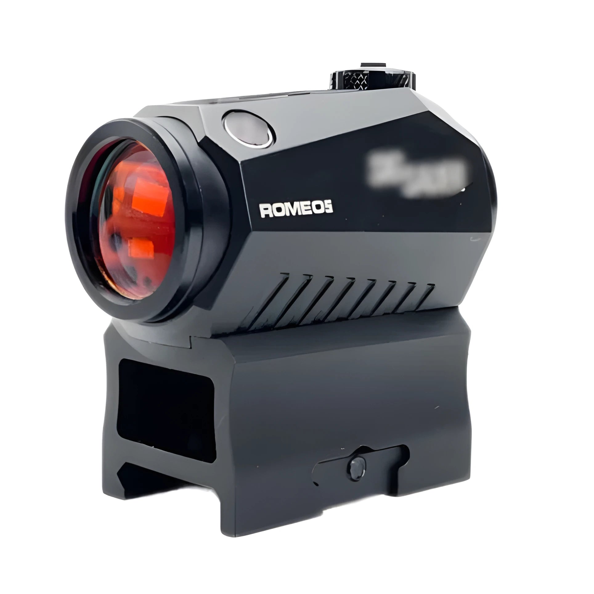 SIG ROMEO5 R5 black optical telescope mounting base with elevating base on table