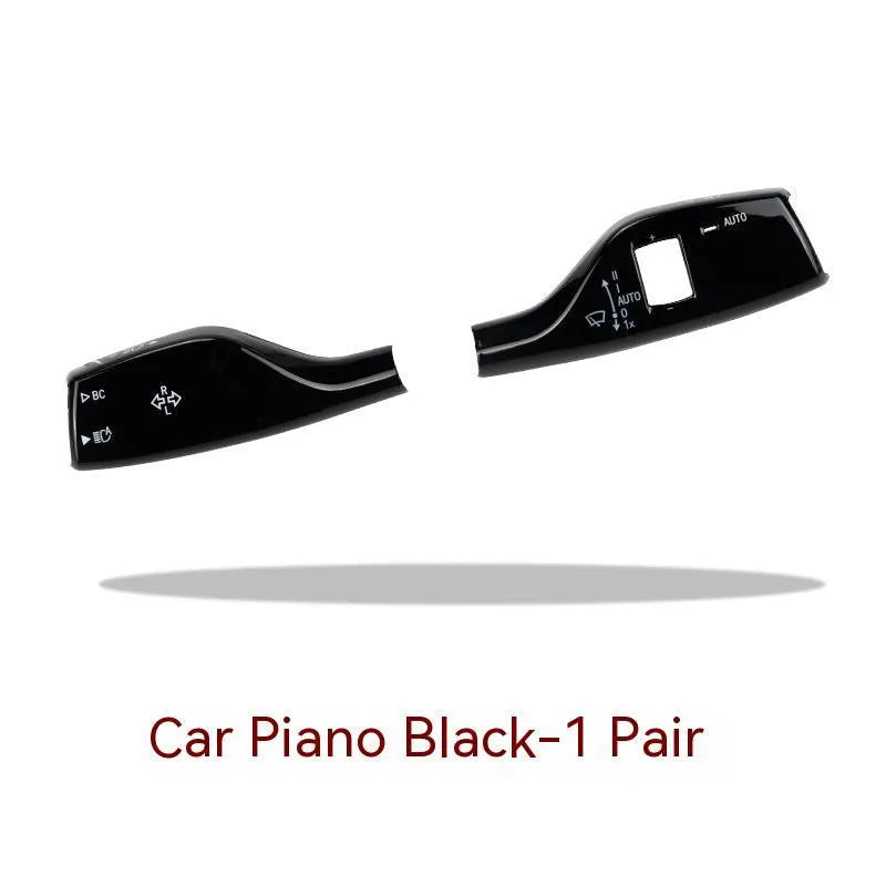 Pair of ABS steering lamp switch rod decorations in carbon fiber pattern for car or SUV lever