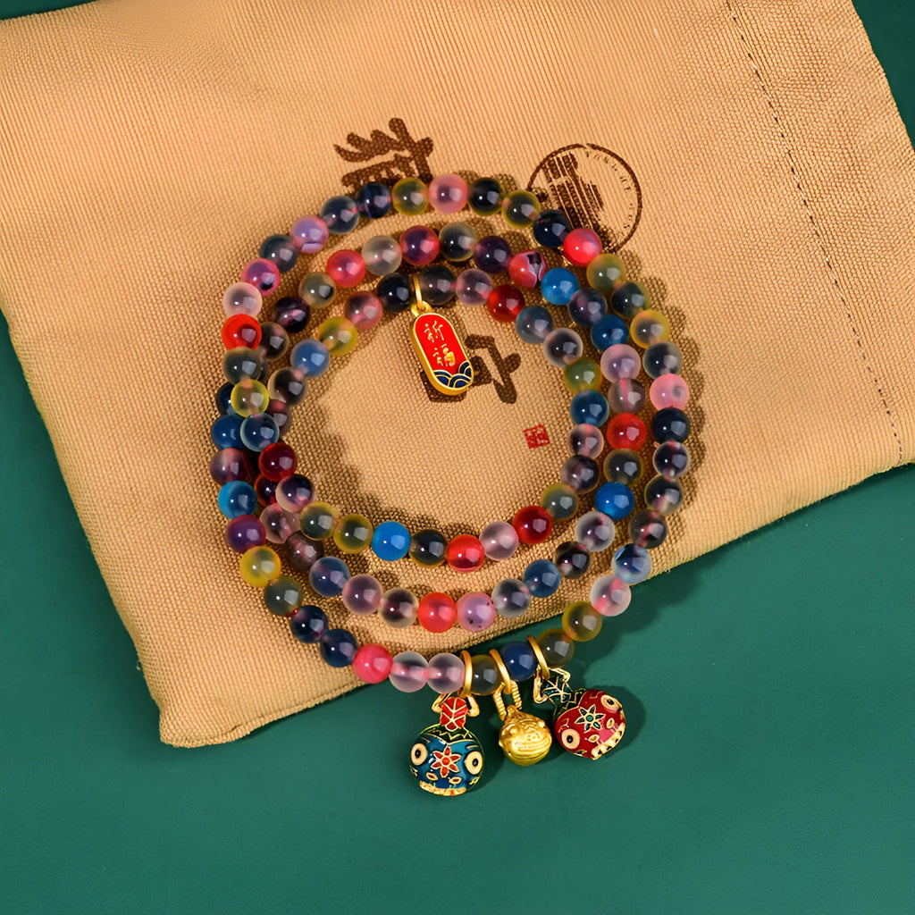 Dzogchen half pond agate bracelet with sugar heart fragrant gray glaze and swallowing gold beast element