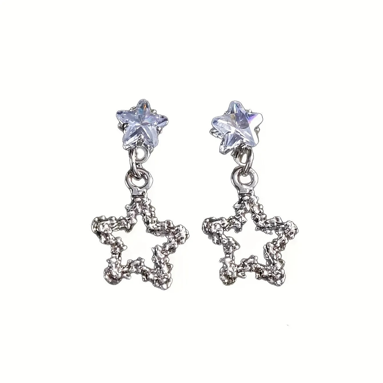 Special Interest sweet delicate alloy bow earrings in star colour for women