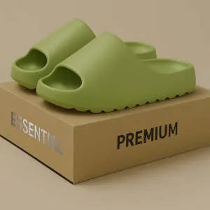 Women's thick-soled beach slippers in four colour options with EVA injection moulded construction