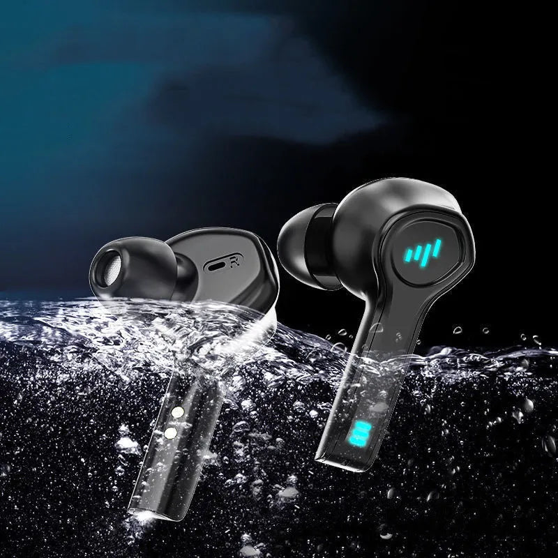 Wireless Bluetooth gaming earbuds in music style colour with in-ear fit and built-in microphone