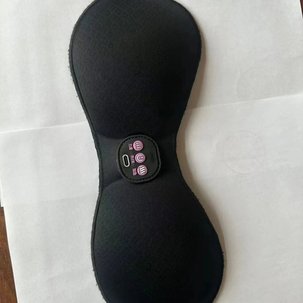 Black silicone chest stickers for electric massager bras with 3-key control