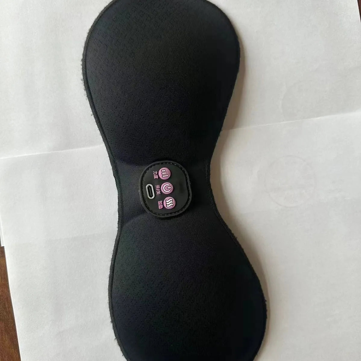 Black silicone chest stickers for electric massager bras with 3-key control