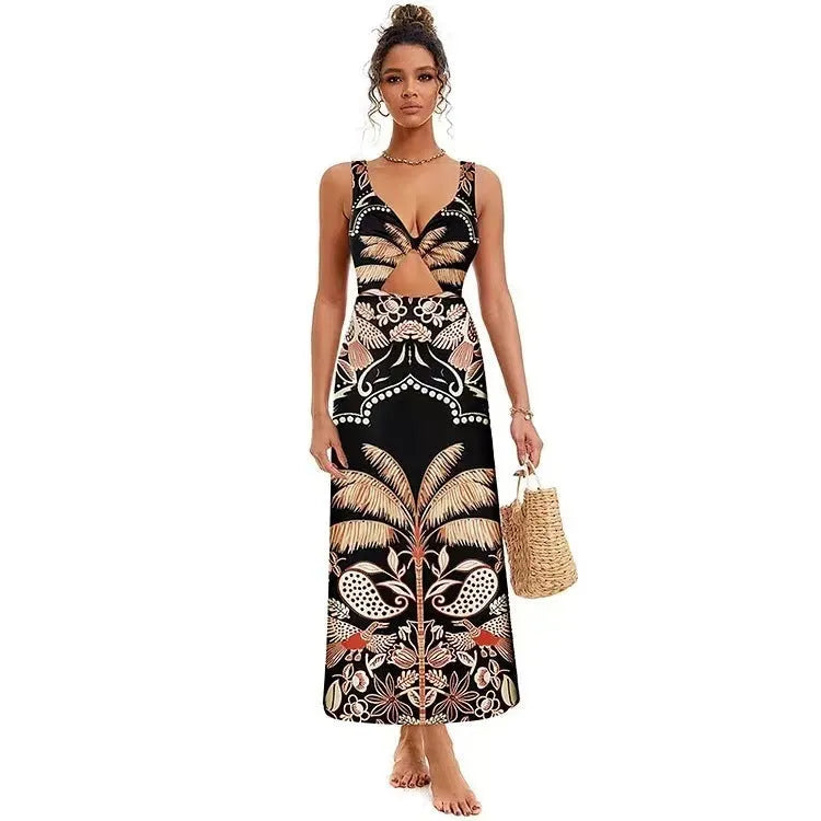 Women's black one-piece swimsuit made from polyester fabric for beach and pool use.
