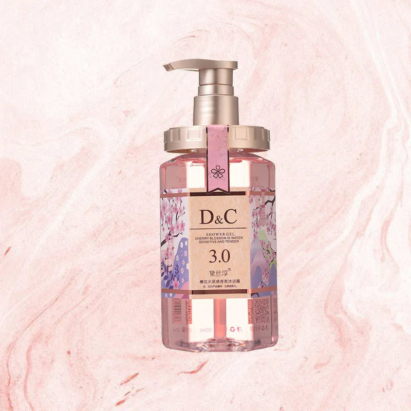 Sakura shampoo conditioner shower gel three-product set with 500ml cherry blossom formulas