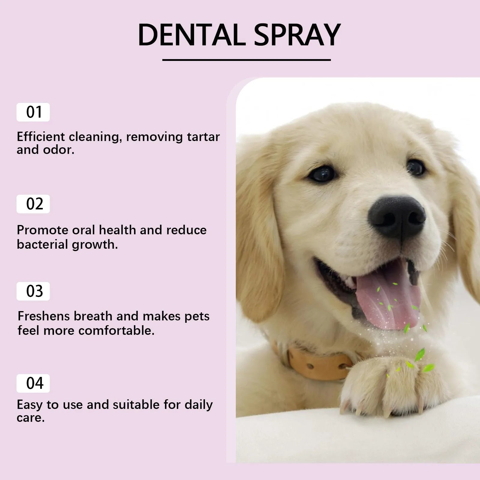 Pet teeth spray 100ml bottle for cleaning dog and cat mouth