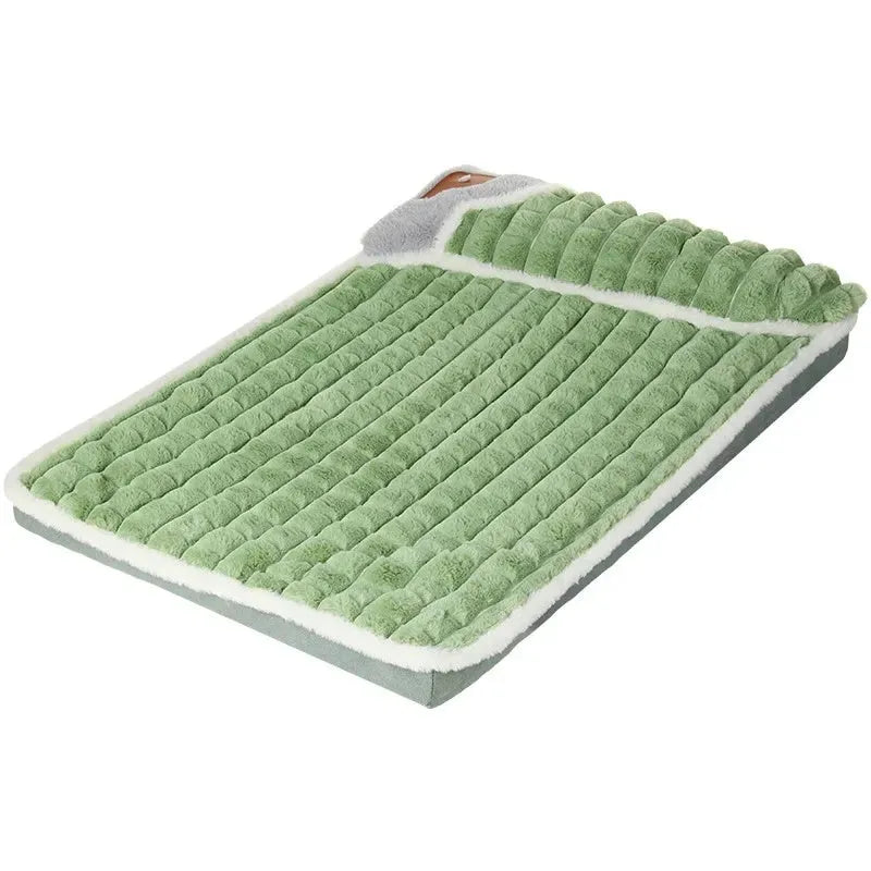 Detachable warm dog mat for large dogs in autumn and winter, shown in coffee colour