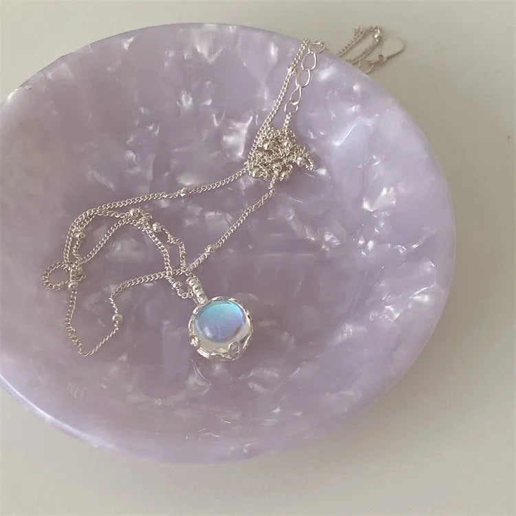 925 silver geometric pendant necklace for women on a curb chain, silver colour.