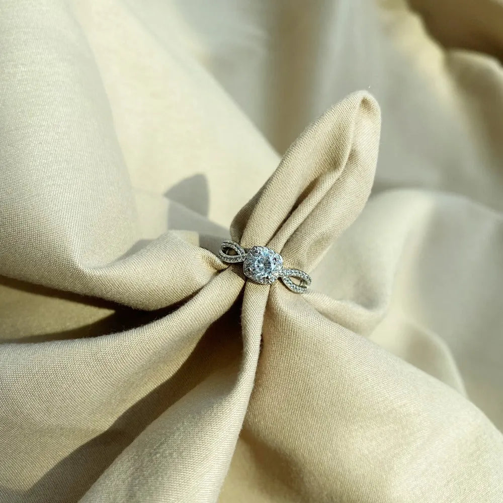 Women's silver electroplated ring in sizes 6 to 9, colour NE120251, casual proposal jewellery