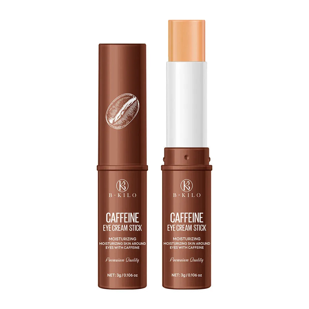 Caffeine eye cream stick in white packaging with 3g net content for dark circles and fine lines