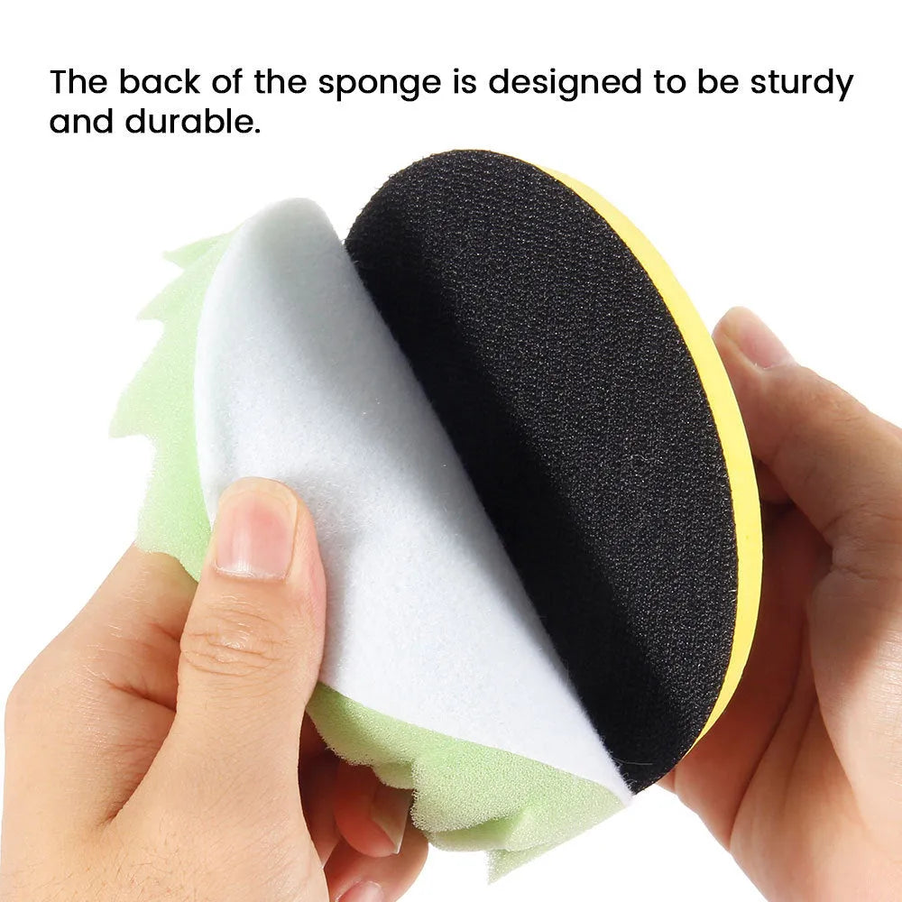 Car Polishing Disc Wool Pad Flat Wave Sponge Wool Ball 80mm 3 Inch M10 Back Fleece for Auto Detailing