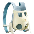 Breathable dog carrier backpack in blue with adjustable straps, suited for small pets up to 15 pounds