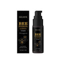 Bee venom facial cream in a compact white pot, 50g net content, dimensions 3.3x3.3x12.5cm