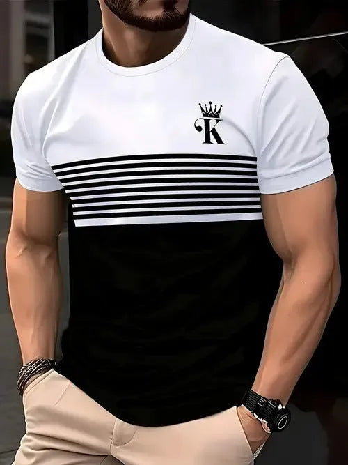 Men's loose fit casual polyester T-shirt in multiple colours with short sleeves