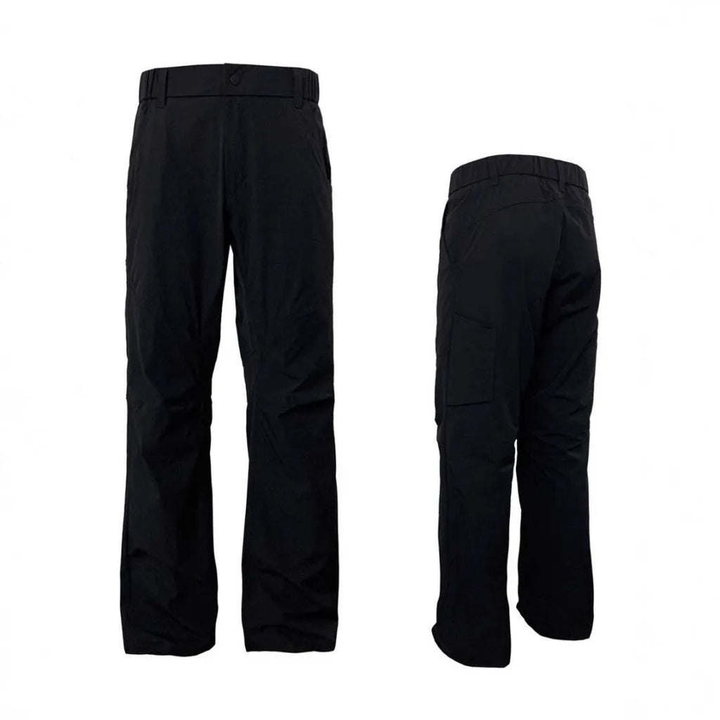 Men's straight leg casual trousers in chemical fibre nylon blend fabric showing Army Green colour option