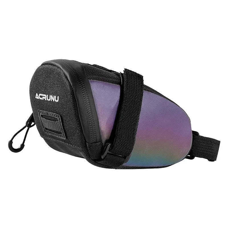 Bicycle waterproof rear bag 1.5L hanging taillight 15x8x8cm in black brown light purple colourful