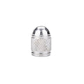 Aluminium mountain bike air valve cap in assorted colours: black, blue, gold, silver, red.