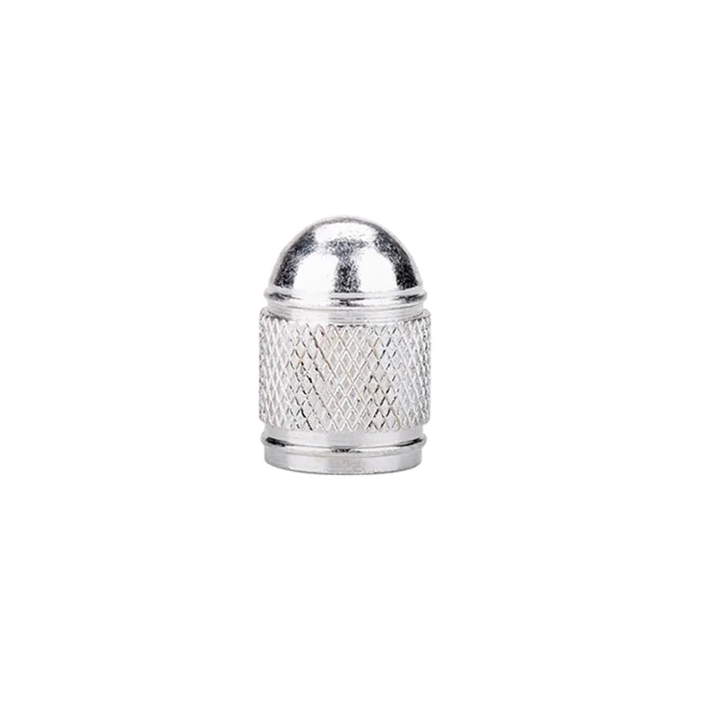 Aluminium mountain bike air valve cap in assorted colours: black, blue, gold, silver, red.