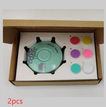 Red baby electric nail polisher set with grinding heads for newborn nail care