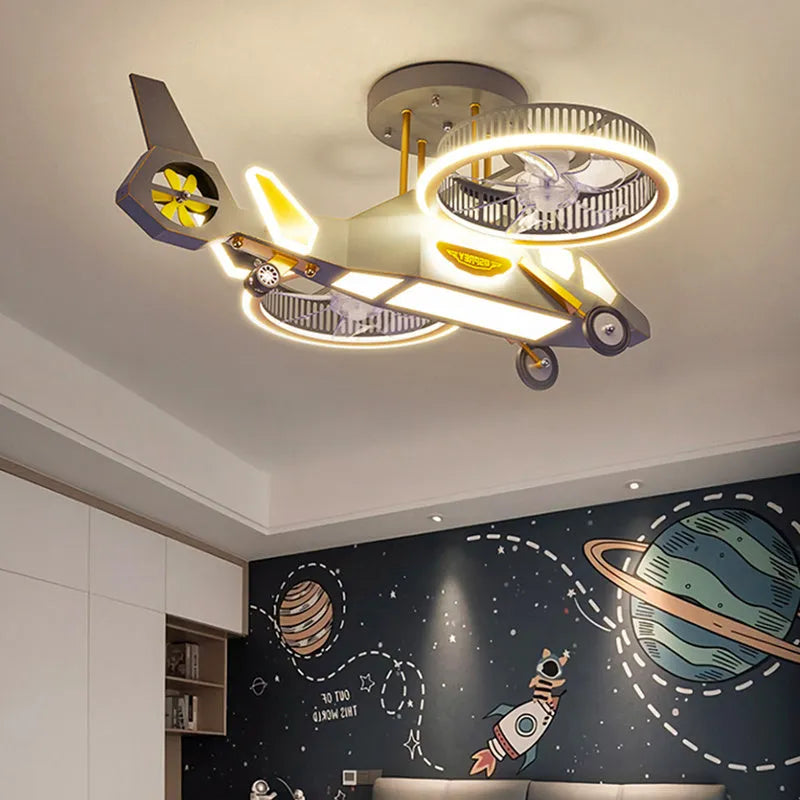 Avatar Scorpion Fighter boy's bedroom ceiling lamp, aluminium, 92x85x40cm, 61W-70W, dimmable
